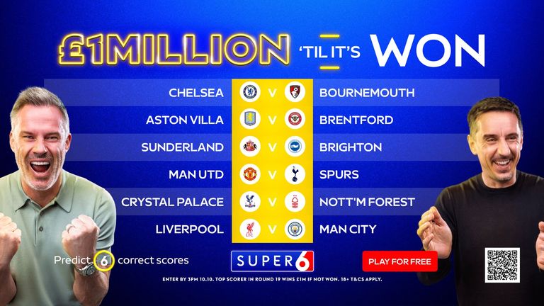 Play Super 6 to win £1m!