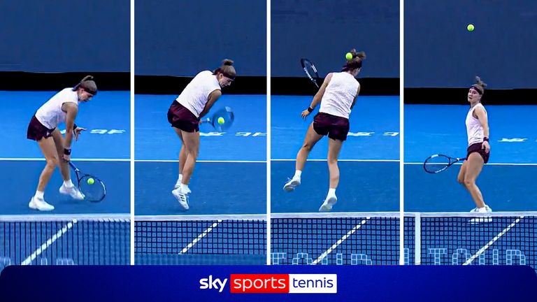 China Open: Karolina Muchova's extraordinary 360 pick-up against Katie Boulter