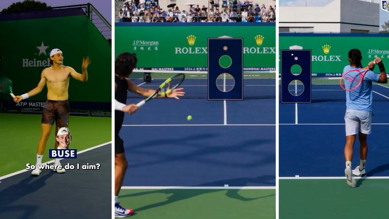 Carlos Alcaraz, Alexander Zverev and a host of other tennis stars take on the Impossible Shot Challenge, but who can complete the task? Credit: Tennis TV