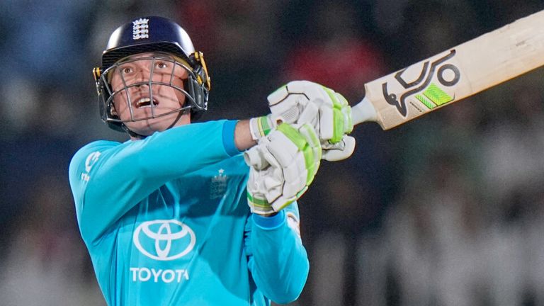 England's Tom Banton bats in ODI cricket (Associated Press)