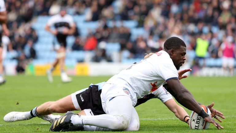 Christian Wade's hat-trick was not enough to give Newcastle the win against Exeter