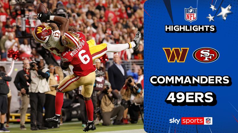 Highlights of the Washington Commanders at the San Francisco 49ers from Week 6 of the NFL season.
