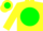 Silk - Yellow, Yellow 'S' on Green disc, Gre