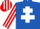 Silk - Royal Blue, White Cross of Lorraine, Red and White striped sleeves and cap