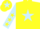 Silk - Yellow, Light Blue star, Light Blue sleeves, Yellow stars, Yellow cap, Light Blue star