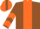 Silk - Brown, Orange Panel, Orange Chevrons on Sleeves