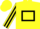 Silk - Yellow, Black hollow box, striped sleeves, Yellow cap