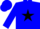 Silk - Blue and Green Diagonal Thirds, Black Star