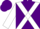 Silk - Purple, White cross belts, White Bars on Sleeves, Purple C