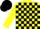 Silk - Yellow and Black Blocks, Black Cap