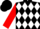 Silk - Black and White Diamonds, Red Sleeves