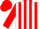 Silk - White, Red Stripes, Red Bars on Sleeves, Red Cap