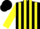 Silk - Black, Yellow Stripes, Yellow Stripes and Cuffs on Sleeves, Black Ca