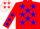 Silk - Red, white rocking 'C', white seam on front, blue stars & red cu