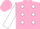 Silk - Pink, White spots, White Bars on Sleeves