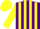 Silk - Purple and Yellow stripes, Yellow sleeves and cap