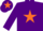 Silk - Purple, Orange star and star on cap