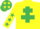 Silk - Yellow, Emerald Green Cross of Lorraine, Yellow sleeves, Emerald Green stars