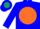 Silk - Blue, Dark Green 'JMR' on Orange disc, Hang Glider Emblem, Orange Sun,