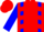 Silk - Red, Blue Braces With 'SJ', Red Chevrons On Blue Sleeves