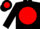 Silk - Black, Black 'AM' on Red disc, Red Bars on Sleeve