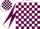 Silk - White and Maroon check, diabolo on sleeves