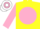 Silk - Yellow, Pink disc, White Emblem, Pink Hoop on Sleeves