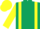 Silk - Dark green, yellow braces, sleeves and cap