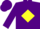 Silk - Purple, Purple'JE' on Yellow Diamond, Yellow D