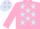 Silk - Pink, Light Blue stars, Pink sleeves