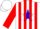Silk - White, Red Stripes, White Star on Blue Triangle, Red Sleeves