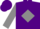 Silk - Purple, grey diamond, purple B L M, grey sleeves, purp
