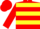 Silk - Red, Yellow Hoops, Yellow Bars on Red Sleeves