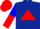 Silk - Dark Blue, Red Triangle, Blue and Red Halved Sleeves, Blue and Red Cap
