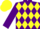 Silk - Purple and Yellow diamonds, Purple sleeves, Yellow cap