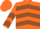 Silk - Orange, Dark Brown 'DRS', Brown Chevrons on Sleeve