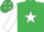 Silk - EMERALD GREEN, white star & sleeves, emerald green cap, white stars