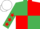 Silk - Emerald Green and Red (quartered), stars on sleeves, White cap