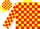 Silk - Yellow, Red Blocks, Yellow and Red Diagonally Qua