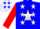 Silk - Blue, white star, white stars on red sleeves