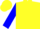 Silk - Yellow, Blue 'H' In Horseshoe, Blue Cuffs on Sleeves, Yellow Cap