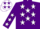 Silk - Purple, White 'G' and Stars, White armlet