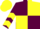 Silk - Maroon and Yellow (quartered), chevrons on sleeves, Yellow cap