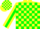Silk - Yellow & Green Blocks, Green Stripe on Sleeves
