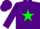 Silk - Purple, green star, purple P, green co
