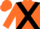 Silk - Fluorescent Orange, Black cross belts, Two Black H