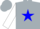 Silk - Silver, Blue Star, Blue Bars on White Sleeves, Sil