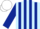 Silk - Light Blue, Dark blue stripes and sleeves, White cap