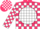 Silk - Cerise, Cerise H on White disc, White Blocks on S