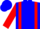 Silk - Blue, Red Braces, Red Bars on Sleeves
